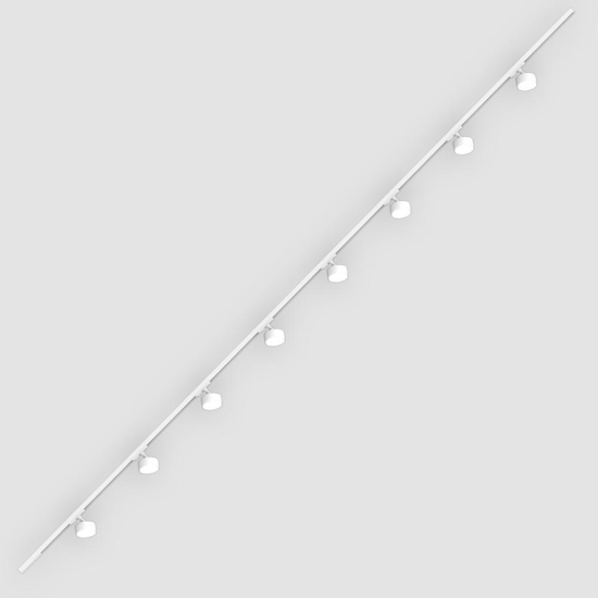 Luci a binario 300cm bianco con spot gx53 orientabili