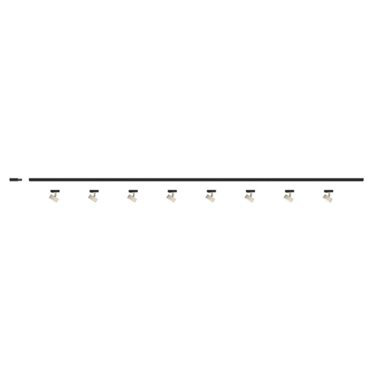 Sistema binario elettrificato 300cm monofase con spot gx53 sabbia