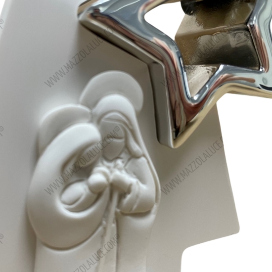 Presepe di natale h13cm statuina bianco argento bongelli preziosi