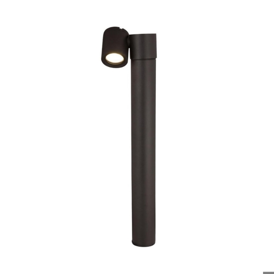 Maytoni wall street lampione da giardino moderno nero orientabile
