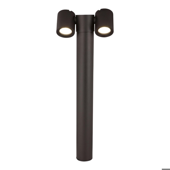 Maytoni wall strett lampione nero da giardino moderno luci orientabili