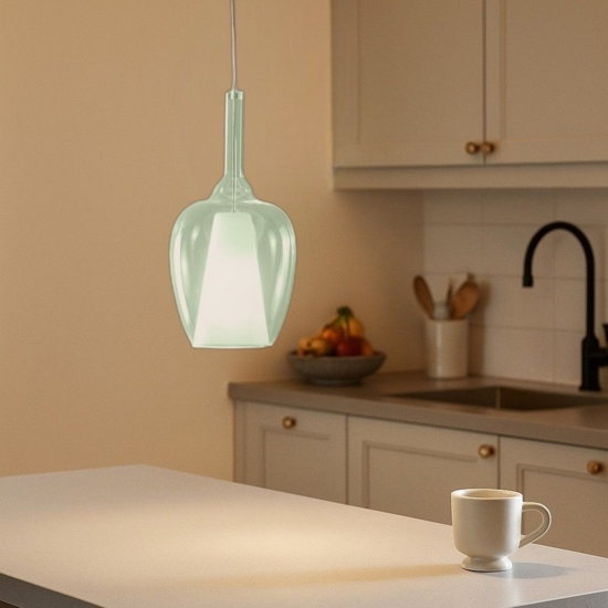 Gea luce ofelia lampada a sospensione per cucina moderna in vetro
