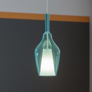 Gea luce ofelia lampada a sospensione per camera da letto in vetro