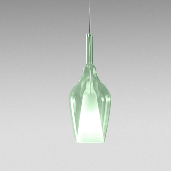 Gea luce ofelia lampada a sospensione colore verde