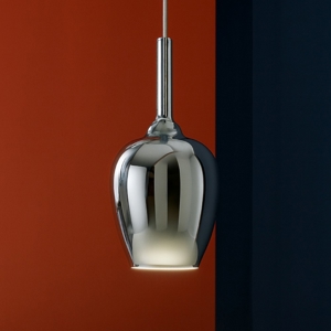 Lampada a sospensione colore cromo gea luce ofelia