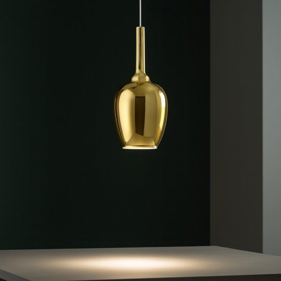 Gea luce ofelia lampada a sospensione per tavolo cucina colore oro