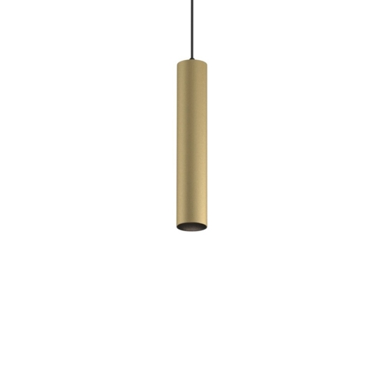 Lampada a sospensione artisan cilindro oro per tavolo da pranzo maytoni