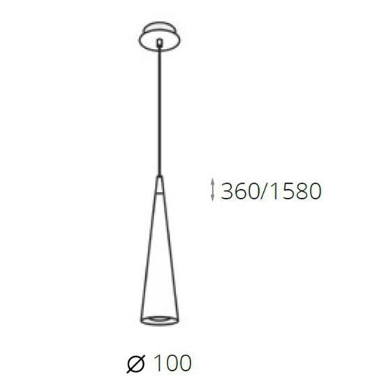 Lampada pendente a sospensione moderna cono bianco fp