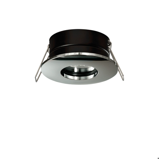 Faretto da incasso a soffitto rotondo cromo per bagno doccia