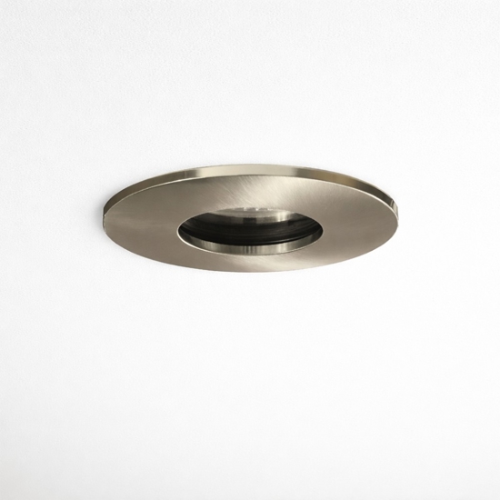Faretto nichel per bagno doccia rotondo da incasso a soffitto