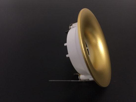 Faretto oro rotondo da incasso per cartongesso gu10
