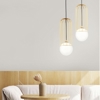 Lampadario pendente maytoni telford oro sfera bianca da bagno