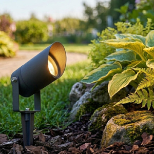 Top light paco faretto con picchetto nero da giardino ip65