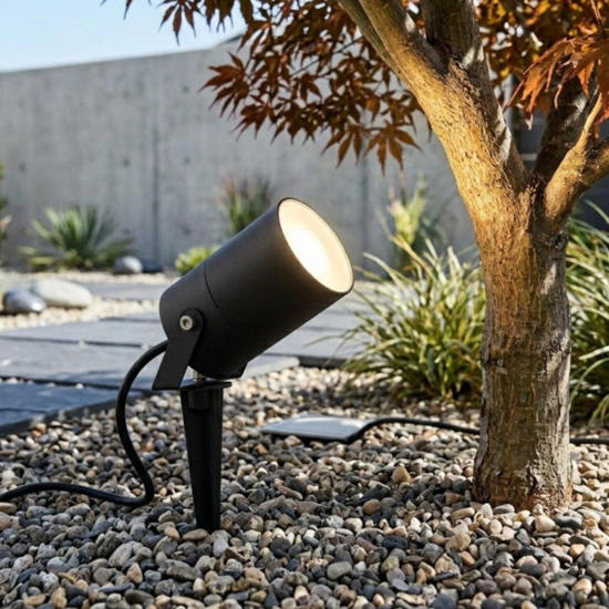 Top light pico faretto con picchetto per esterno giardino nero