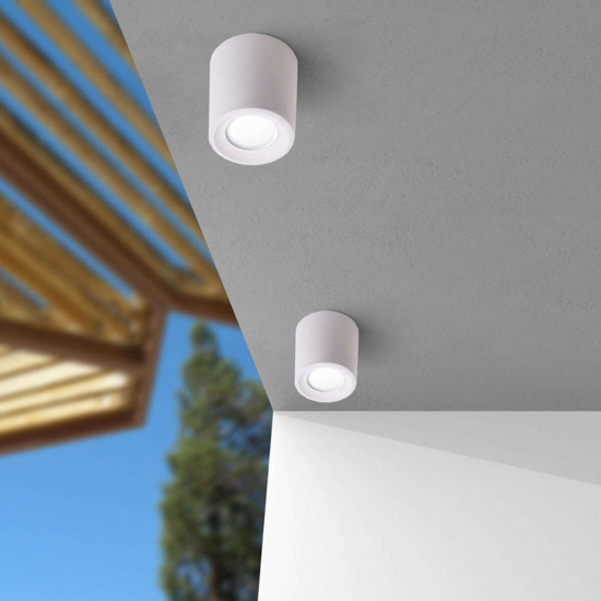 Faretto da esterno bianco anti corrosione top light pisa ip55