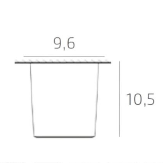 Top light faretto da esterno pisa grigio cilindro anti corrosione