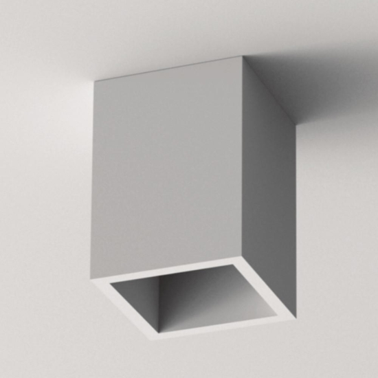 Faretto da soffitto quadrato in gesso bianco