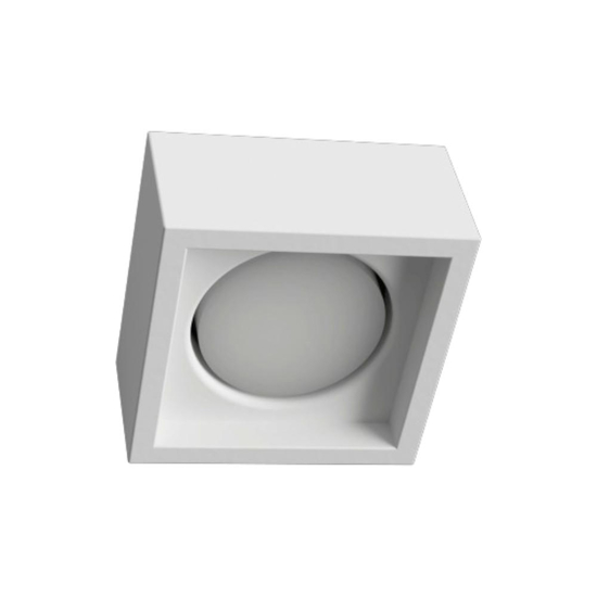 Plafoniera quadrata per cucina in gesso ceramico