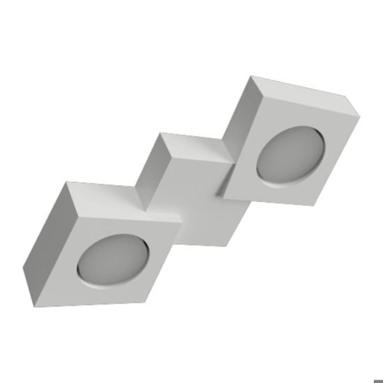 Plafoniera da cucina in gesso con forma trapezoidale