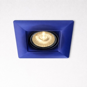 Faretto da incasso vetro blu quadrato fp