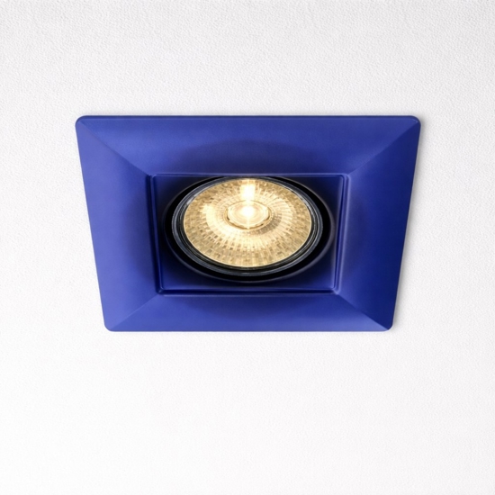Faretto da incasso vetro blu quadrato fp