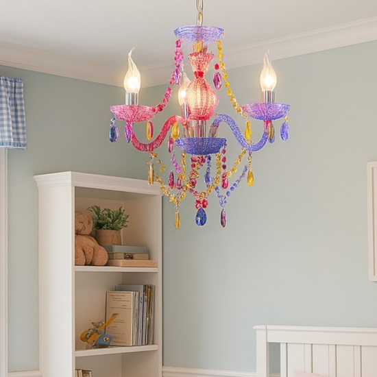 Lampadario multicolor per cameretta