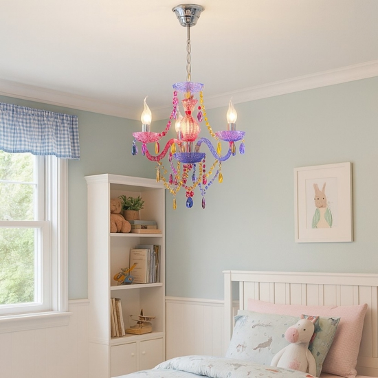 Lampadario multicolor per cameretta