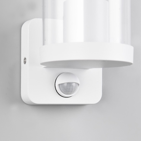 Applique da esterno bianco con sensore di movimento