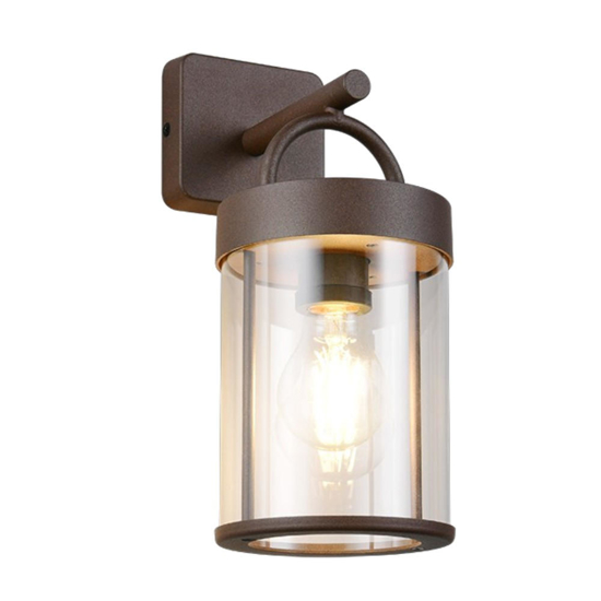 Applique per giardino ip44 h29 cm ruggine corten
