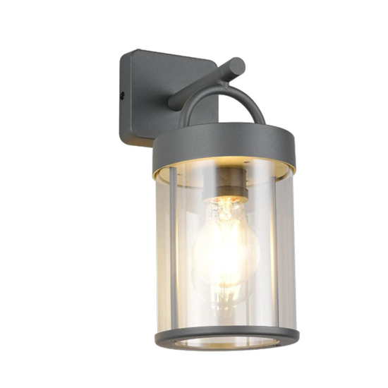 Applique da esterno ip44 h29 cm grigio antracite
