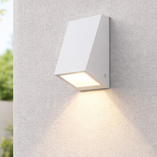 Applique da esterno da facciata bianco luce verso il basso design moderno