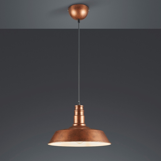 Lampadario per cucina metallo rame h150 cm max