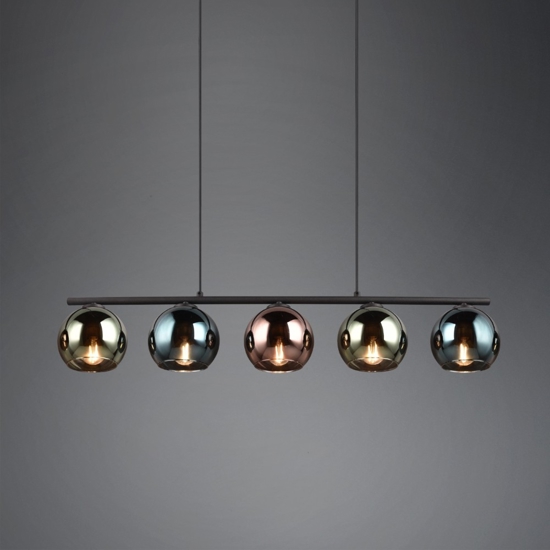 Lampadario da cucina moderna sfere effetto specchio multicolor