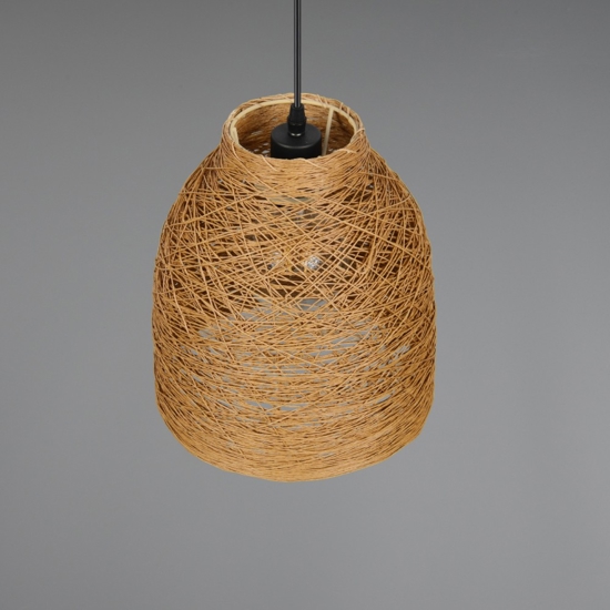 Lampadario per cucina 25 cm paralume in materiale naturale