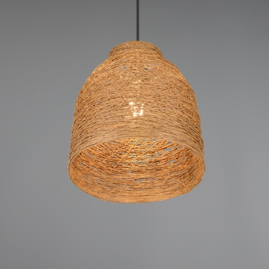 Lampadario per cucina 25 cm paralume in materiale naturale