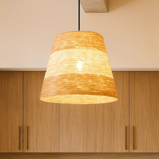Lampadario per cucina moderna 30 cm in materiale naturale