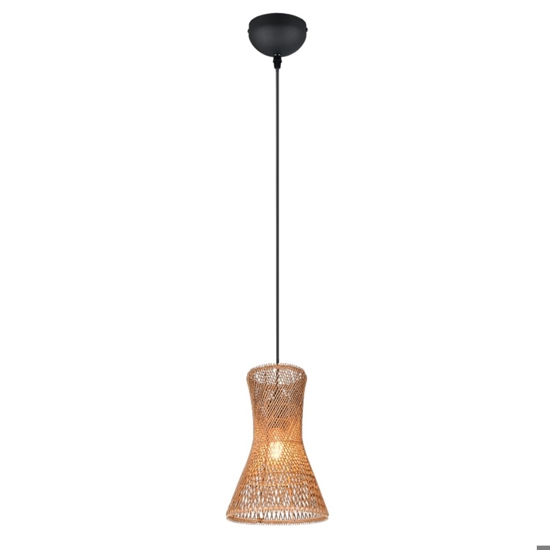 Lampadario clessidra per cucina 20 cm marrone naturale