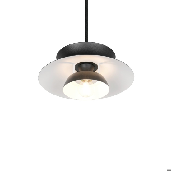 Lampada a sospensione di metallo design nera per isola penisola
