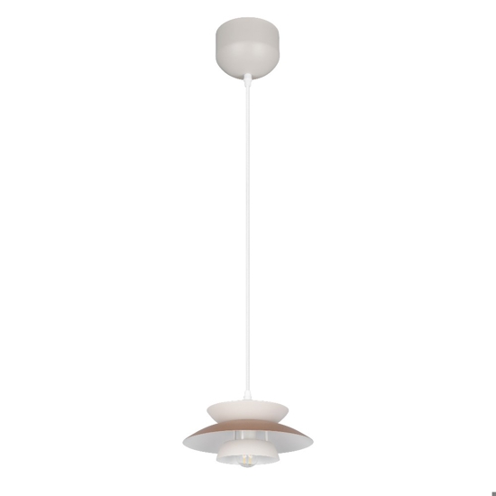 Lampada a sospensione beige in metallo design per isola penisola