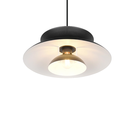 Lampadario per cucina di metallo nero design moderno
