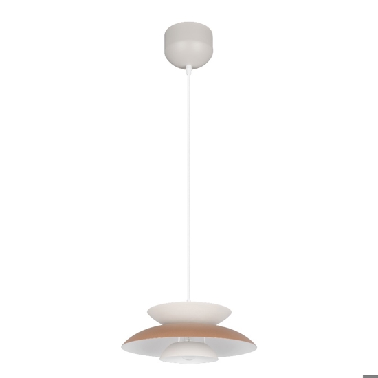 Lampadario per cucina bianco beige design moderno in metallo