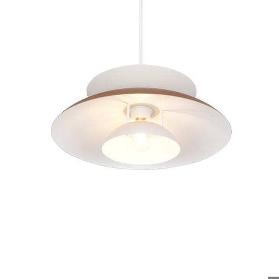 Lampadario per cucina bianco beige design moderno in metallo