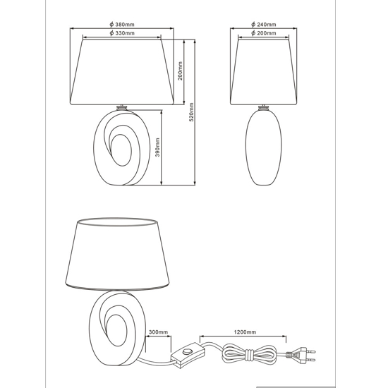 Lampada da tavolo in ceramica oro lucido paralume nero