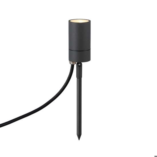Faretto con picchetto da prato per giardino ip65 antracite