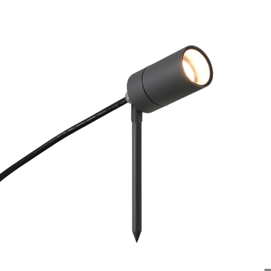 Faretto con picchetto da prato per giardino ip65 antracite