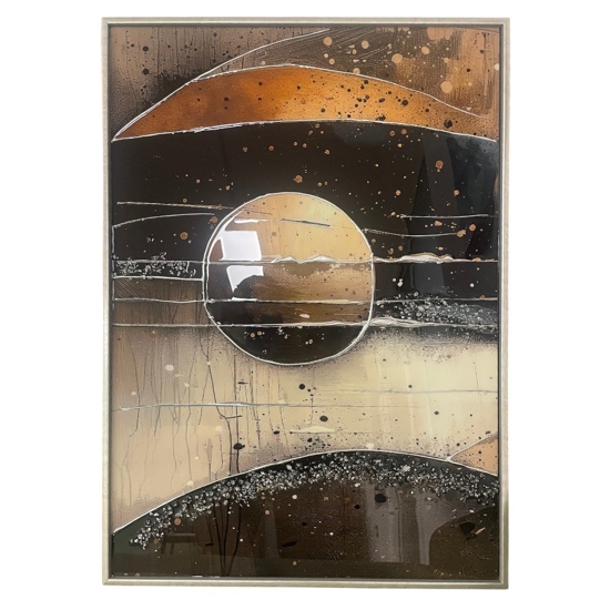 Trittico di quadri moderni in resina decorata 150x70 per soggiorno