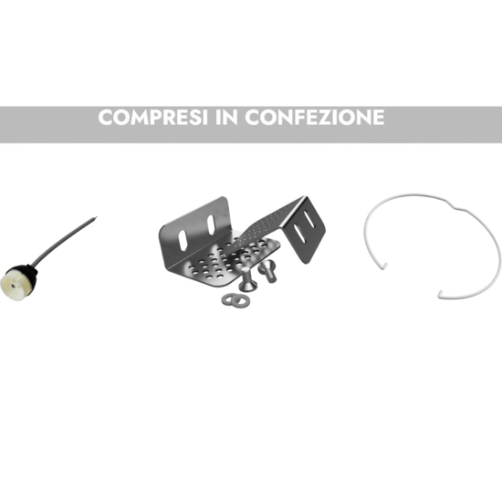 Faretto in gesso quadrato da incasso a soffitto sporgente