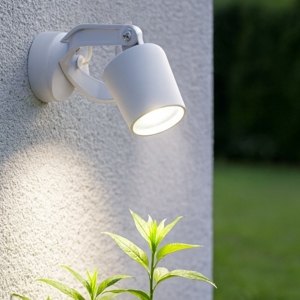 Faretto da esterno orientabile bianco top light roma ip66