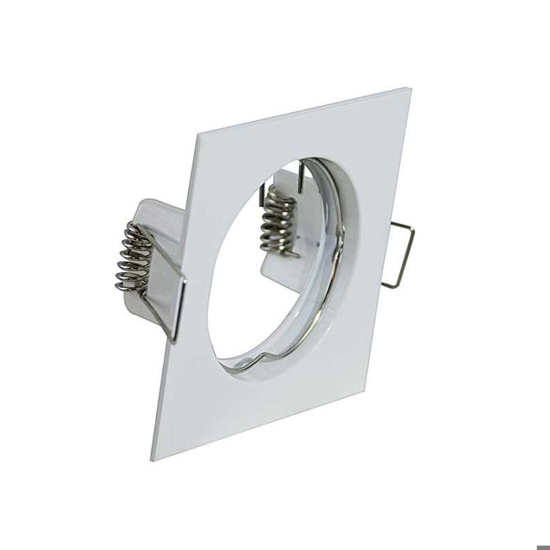 Faretto incasso per controsoffitto metallo quadrato bianco