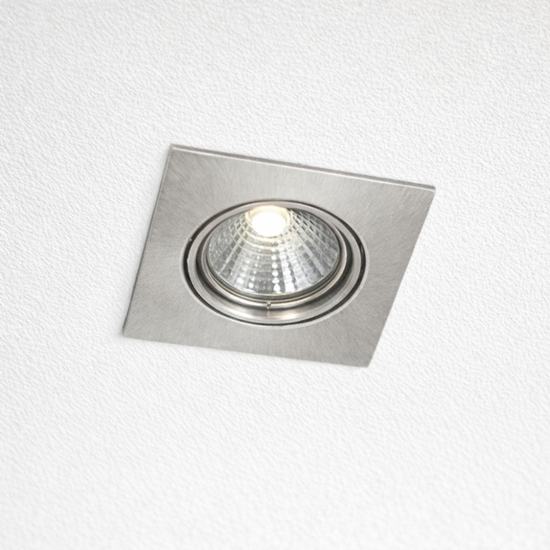Faretto da incasso quadrato nichel controsoffitto